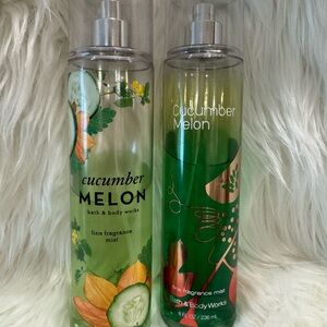 Bath & Body Works BBW Fragrance Mist Cucumber Melon BUNDLE 8oz x2